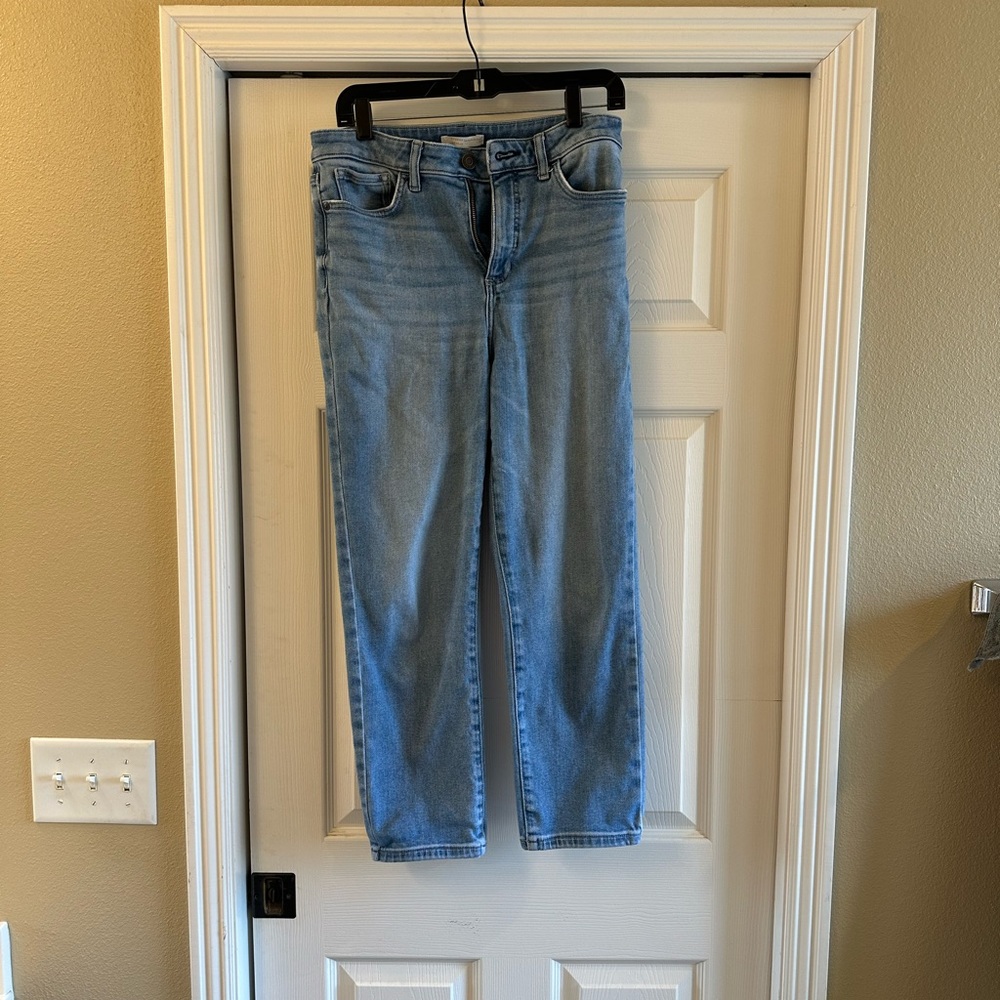 Lauren Conrad super high waist slim straight jeans